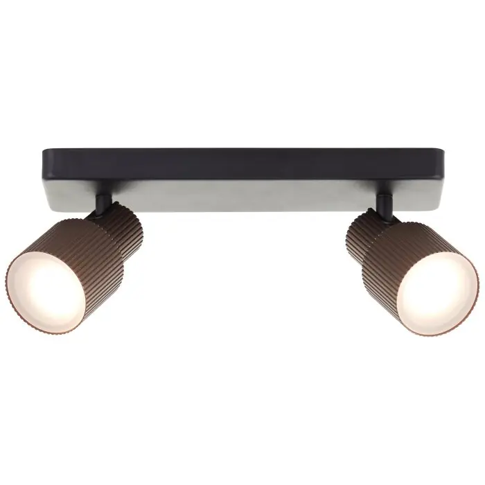 Lámparas Brilliant Cadiz Spot techo LED Negro, 2 luces Pago Seguro