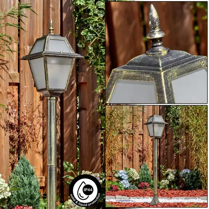 Favorito De Clientes Fornelos Iluminación exterior, Iluminación de caminos dorado, Negro, 1 luz