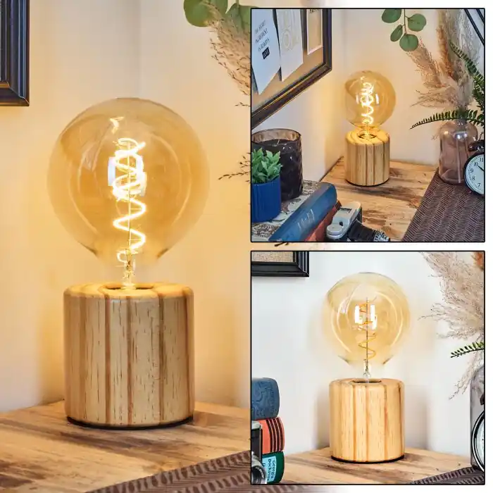 A Buen Precio Argea Lámparas de mesa Crudo, Negro, 1 luz