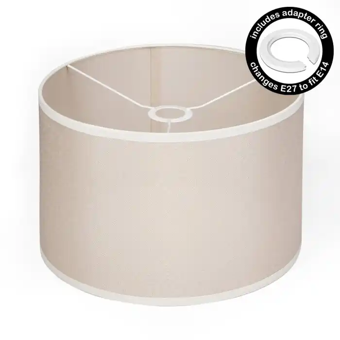 Oferta Flash Pantalla de lámpara de tela Bassagoda Pieza de repuesto, Pantalla de lámpara beige, Blanca