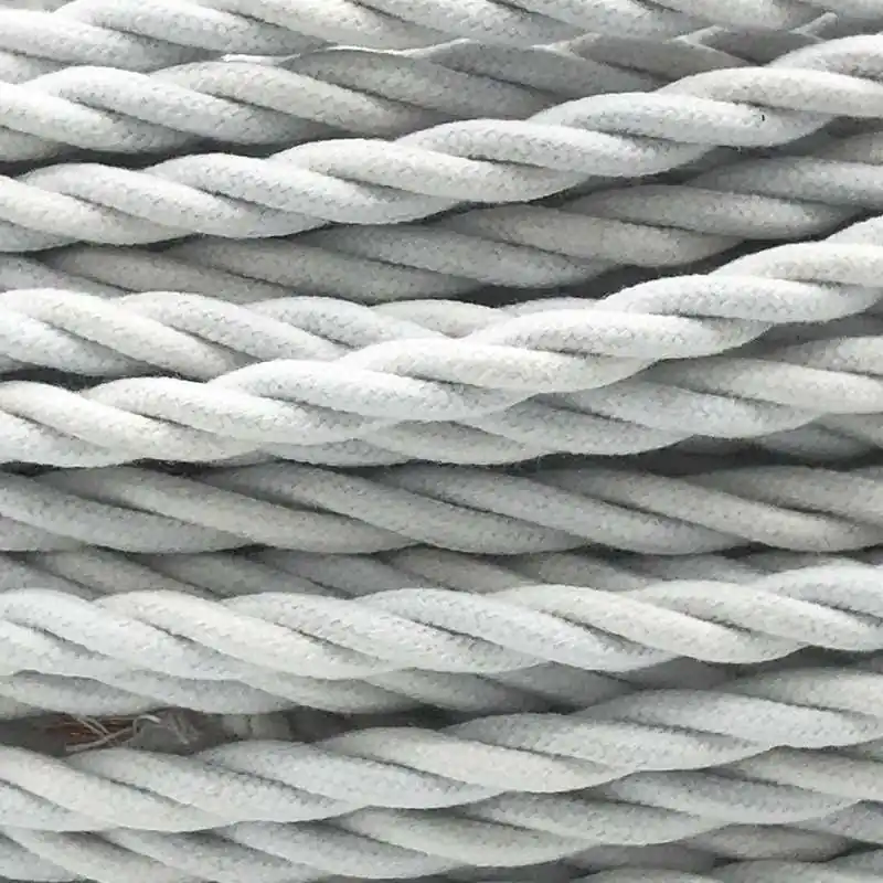 Última Versión Cable trenzado textil blanco varias secciones homologado CE