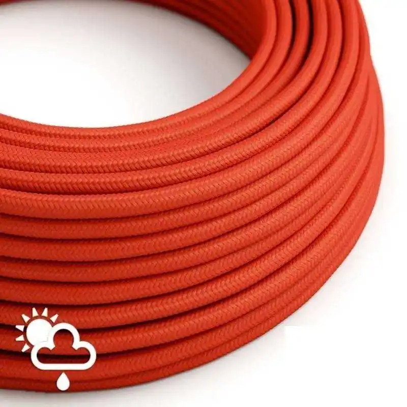 Bestseller Cable textil decorativo para exteriores color rojo