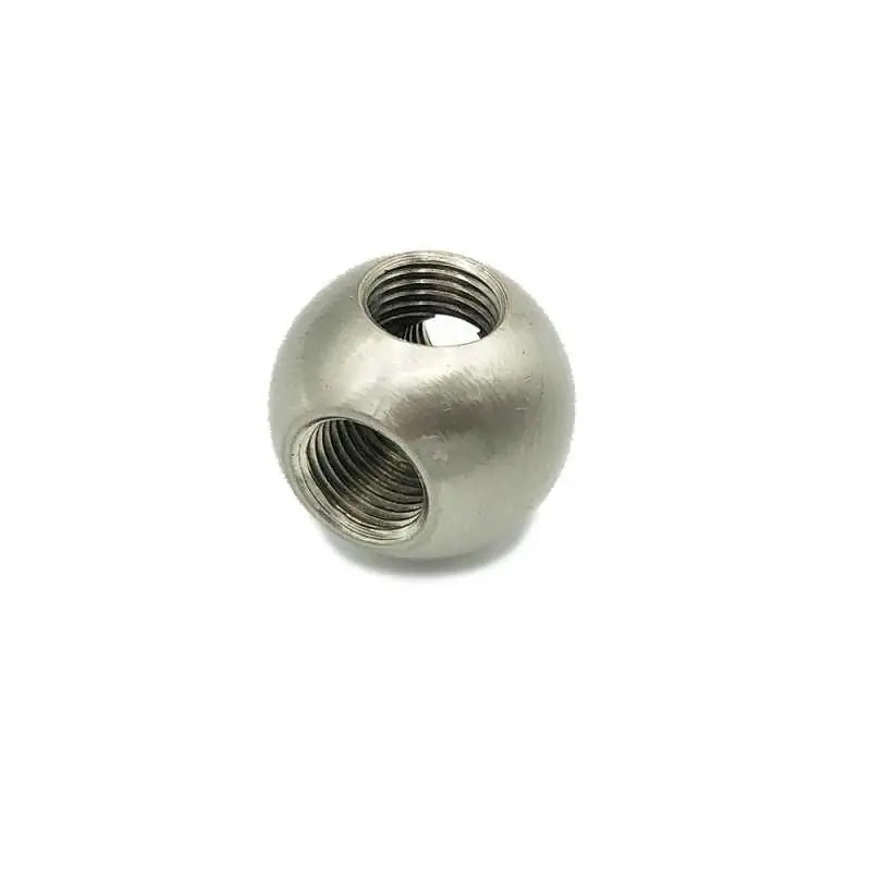 Compra Ahora Esfera metálica acero mate cuatro salidas y 25mm diámetro