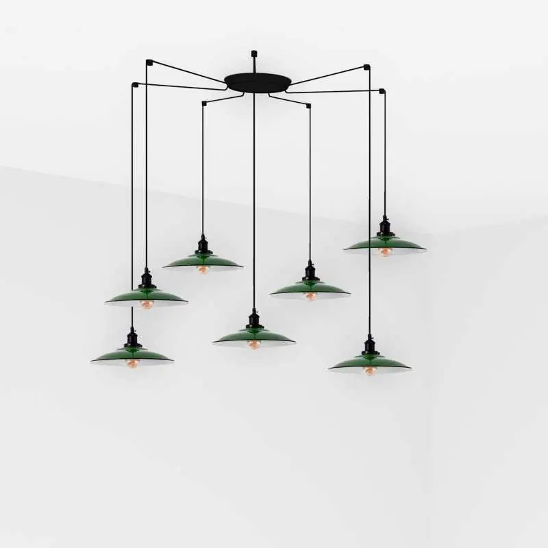 Lámpara techo acero E27 verde BLAISE Barato