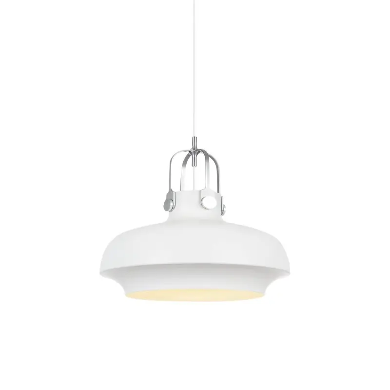Alta Calidad Colgante simple BURON aluminio E27 LED color blanco