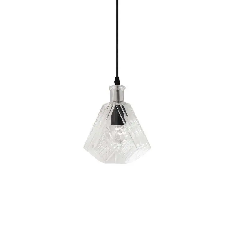 Colgante simple DOMBES metal E27 LED color transparente Compra Hoy