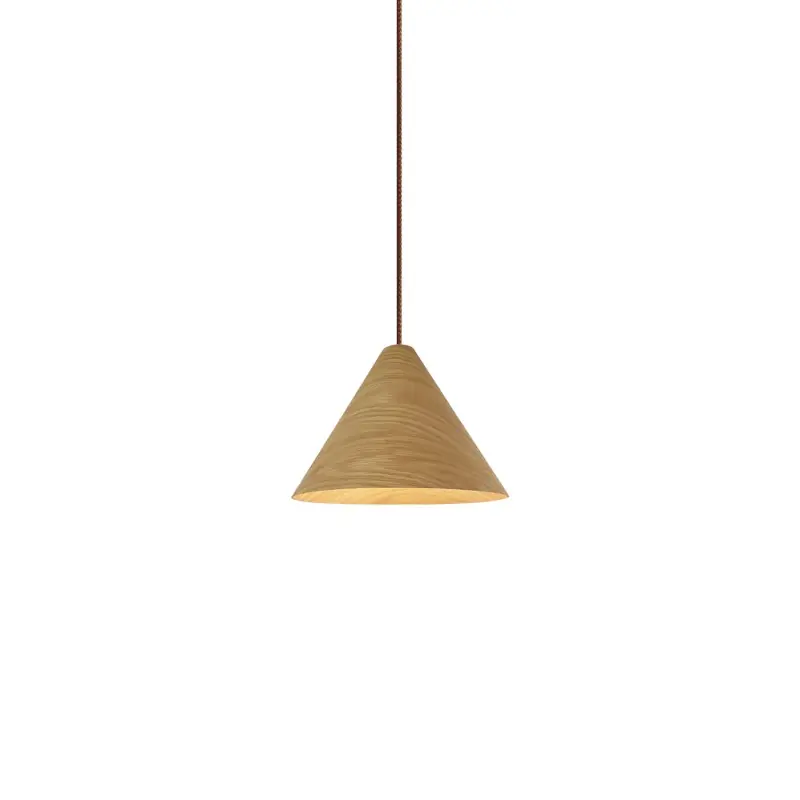 Colgante simple LUNET madera E27 LED color madera Liquidación