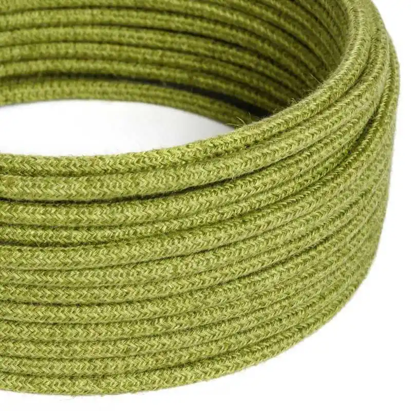 A Buen Precio Cable decorativo textil a metros homologado yute verde