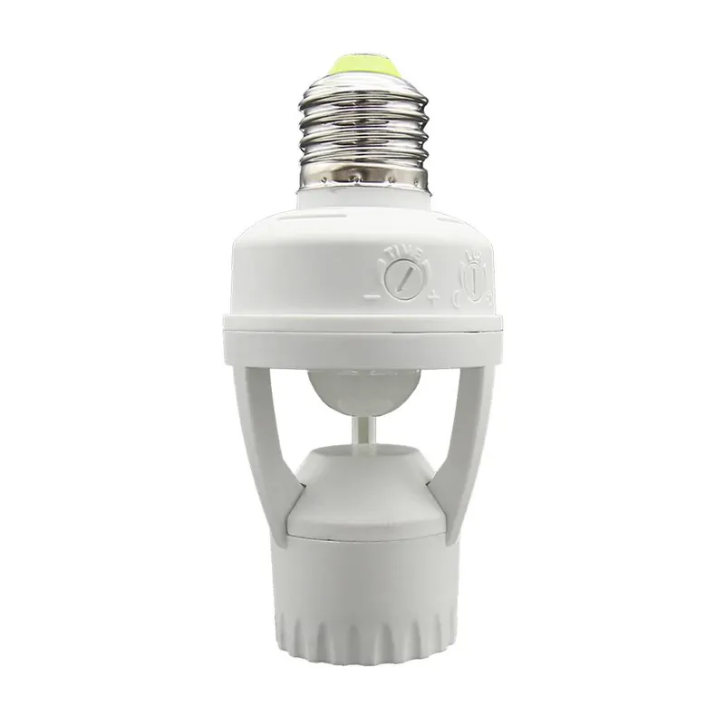 Adaptador para bombilla LED E27 con sensor de movimiento PIR 360º IP20 No Te Lo Pierdas