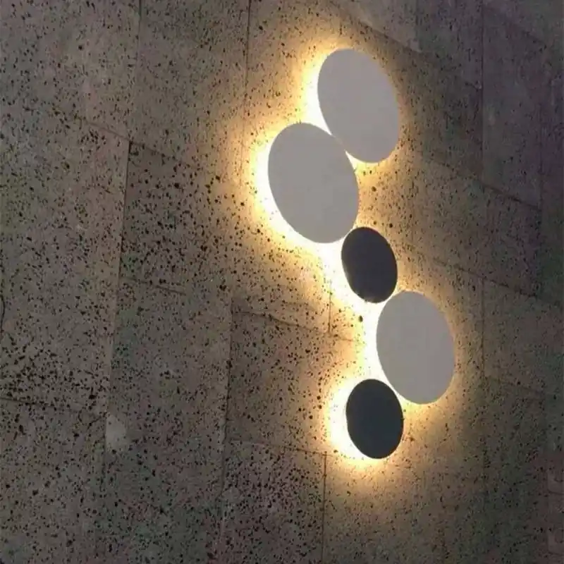 Aplique de pared circular "Eclipse" 9W - Chip Samsung - Luz cálida - IP44 - Ø 20cm Blanco Oferta