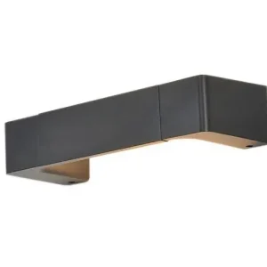 Aplique de pared LED interior bidireccional "Etso" - 6W - 3000K - 30cm Negro Alta Calidad