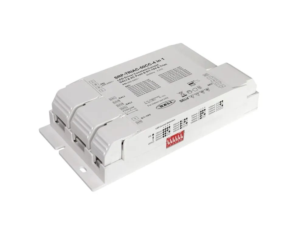 Súper Precio Driver regulable TRIAC DALI PUSH 0/1-10V 8-48VDC 50W multicorriente (180-1500mA)