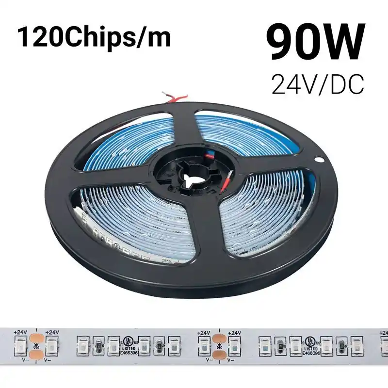 Stock Limitado Tira LED 24V DC - 18W/m - Colores - 10mm - IP20 - Rollo 5 metros - 120ch/m Rosa