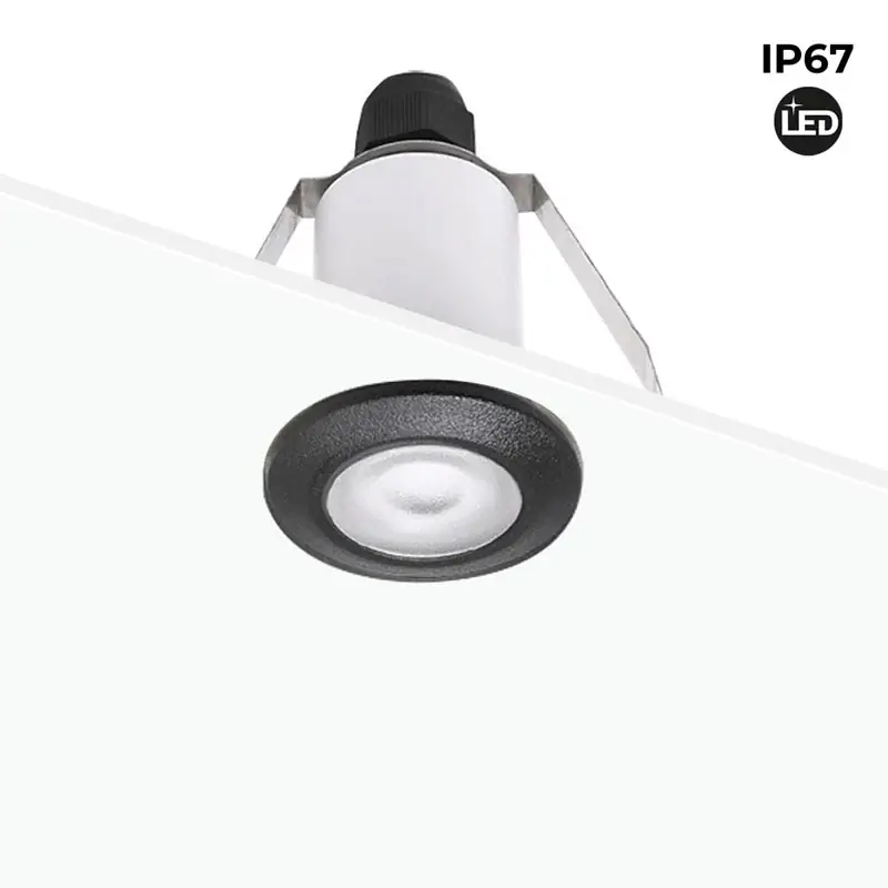 Novedad Foco LED empotrable "TERESA" FUMAGALLI - IP67 Negro