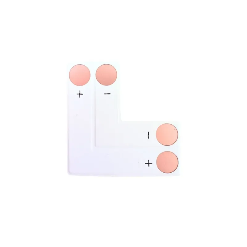 Oferta Conector en "L" tira LED monocolor 10mm para esquinas - Sin conectores rápidos invisibles
