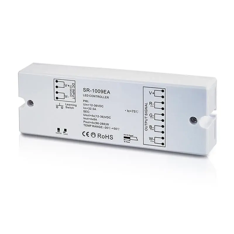 Controlador MONOCOLOR/RGB/RGBW Dimmer PWM - 12-36V DC (4 ch 8A/ch) - Receptor RF SUNRICHER - Perfect RF Ordenar Ahora Mismo