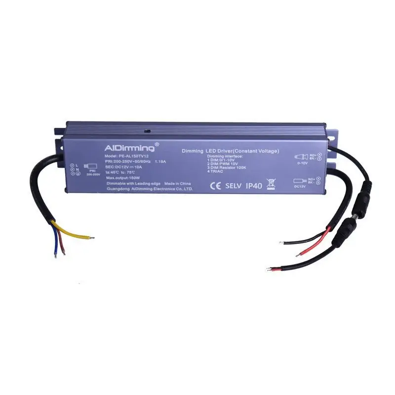 Solo Por Tiempo Limitado Fuente de alimentación dimmable TRIAC/0-10V DC 12V 150W 10A IP40