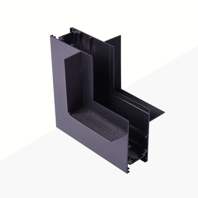 Unión en L para carriles magnéticos empotrables 20mm - Vertical Negro Comprar En Línea