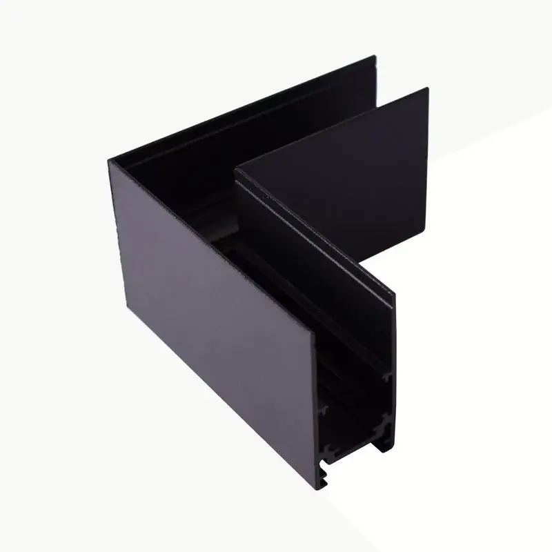 Marca Reconocida Unión en L para carriles magnéticos de superficie 20mm - Horizontal Negro