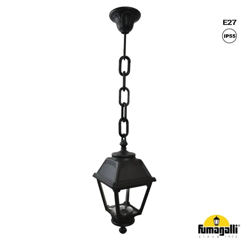 Envío Inmediato Farol de exterior colgante FUMAGALLI "Sichem/Mary" - E27 Negro