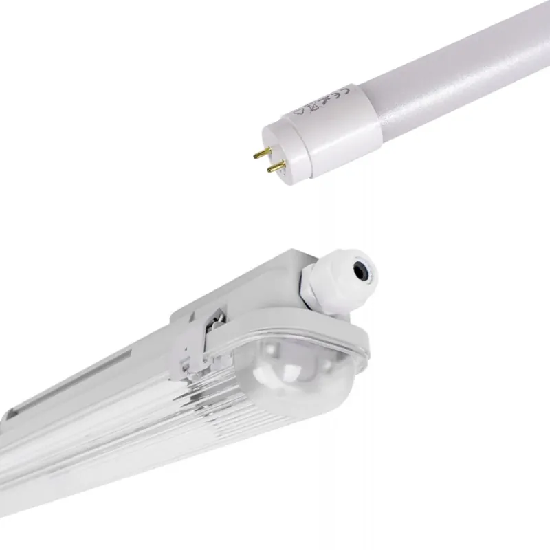 Precio Reducido Kit pantalla estanca 120cm + tubo LED T8 18W - 6000K