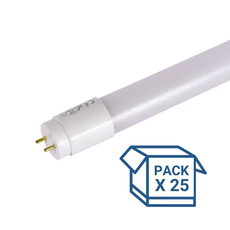 Disponible Ahora Pack x 25 - Tubo LED 150cm T8 - 24W - 140lm/W Blanco frío 6000K