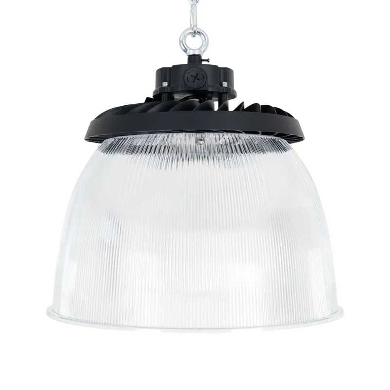 Difusor lumínico de policarbonato para campana LED industrial B8155-200W - B8150-200 - Ángulo 90° Envío Inmediato