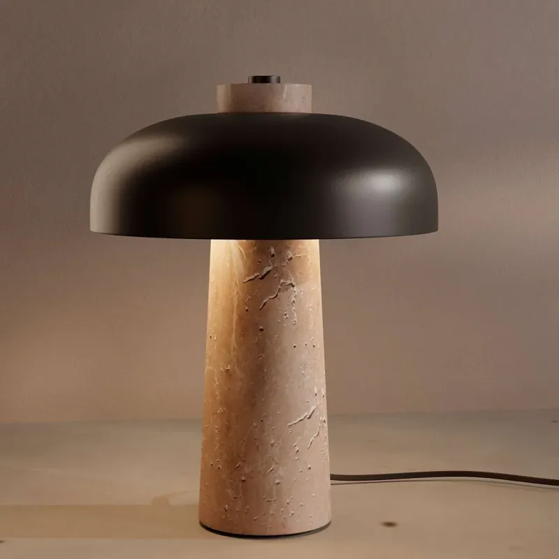 Envío Exprés Lámpara de mesa diseño "CEP" - Base mármol - 2 x G9 Negro