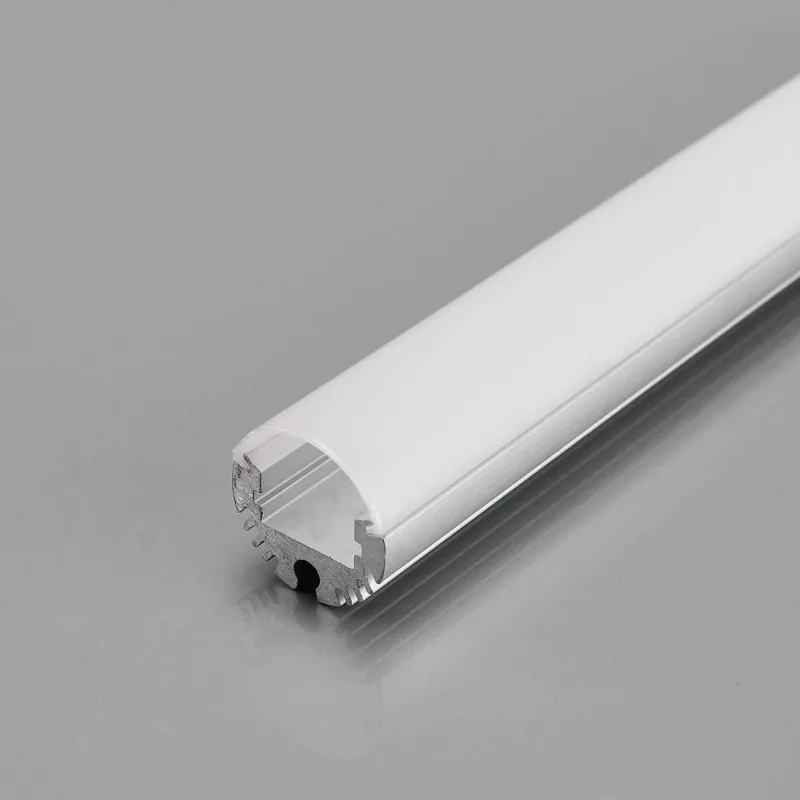 Precio De Oferta Perfil tira LED cilíndrico - ø 20mm - Con difusor - Superficie / Suspensión - 2 metros Plata