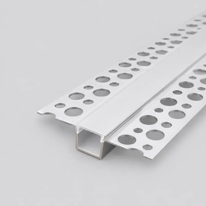 Perfil tira LED integración / trimless - 9x12mm - Con difusor - 2 metros Plata Envío Inmediato