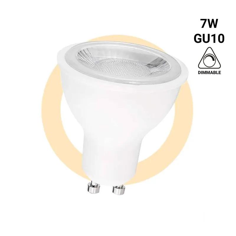 Bombilla LED GU10 - 7W - Regulable - Ø50mm - Óptica a 45º Blanco neutro 4000K Oferta Especial
