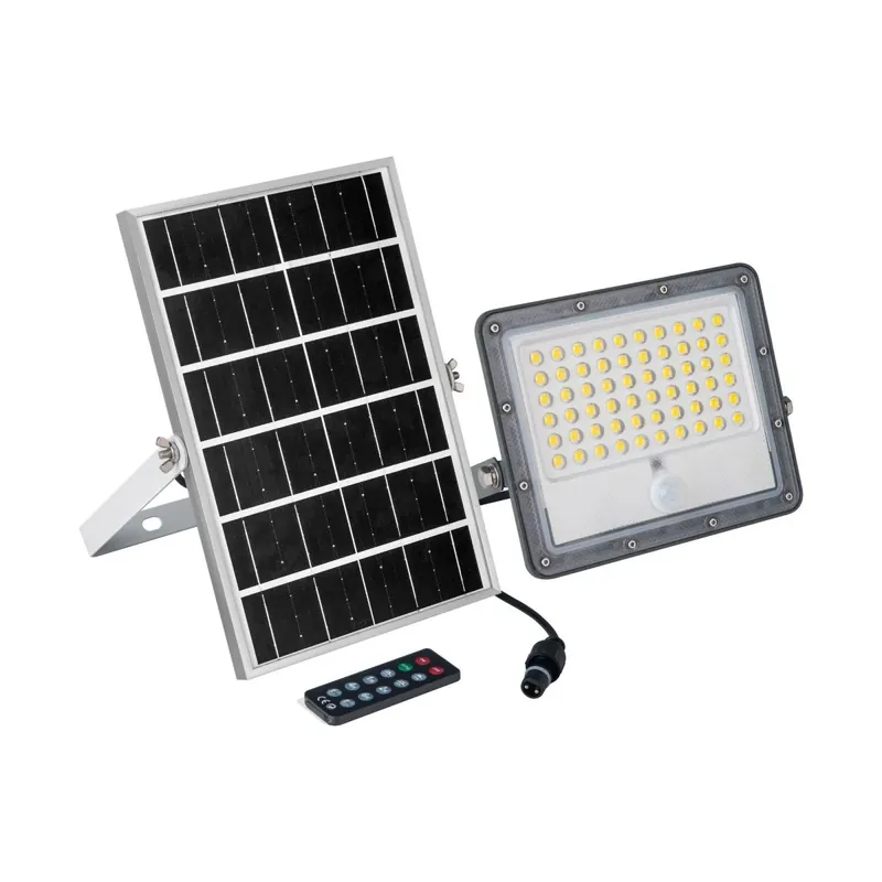 Proyector solar de seguridad 5W - Sensor PIR y mando a distancia - 4000K - IP65 Entrega Rápida