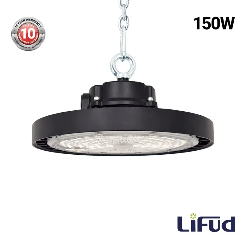 Venta Final Campana LED UFO industrial - CCT - 150W - 170lm/W - Driver LIFUD - Ángulo seleccionable 110º/90º/70º - IP65