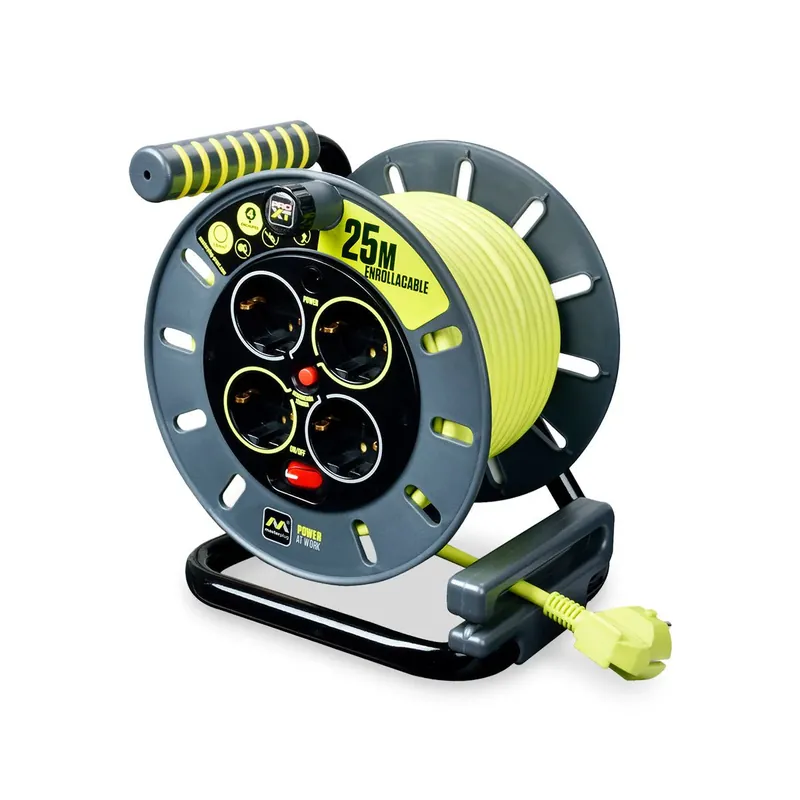 Oferta De Temporada Enrollacables Pro-XT - 4 tomas - Cable alta visibilidad 3x1,5mm2 - 25m - IP20