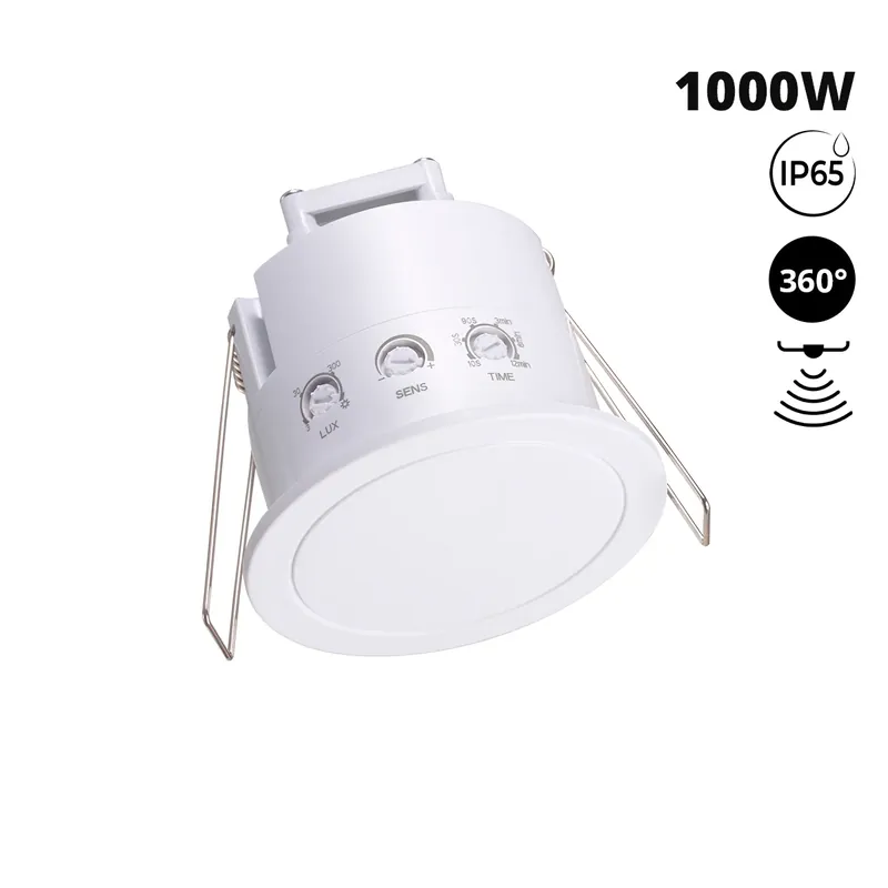 Oferta Sensor de presencia por microondas - Empotrable - 360º - 1000W - IP65