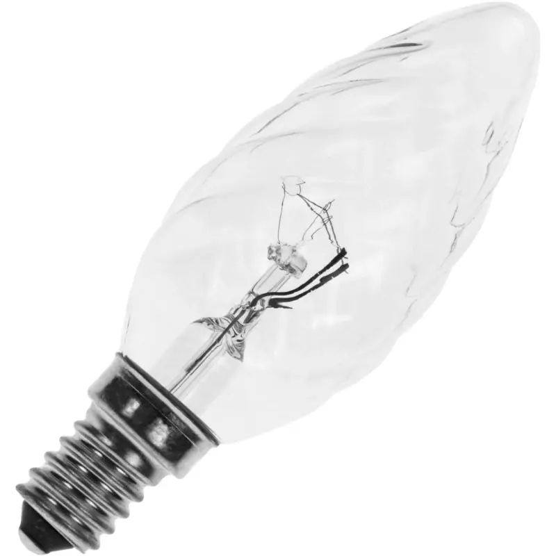 Promoción Exclusiva Bombilla | Pequeña casquillo E14 | Lámpara vela girada | Transparente | 35mm | 11W