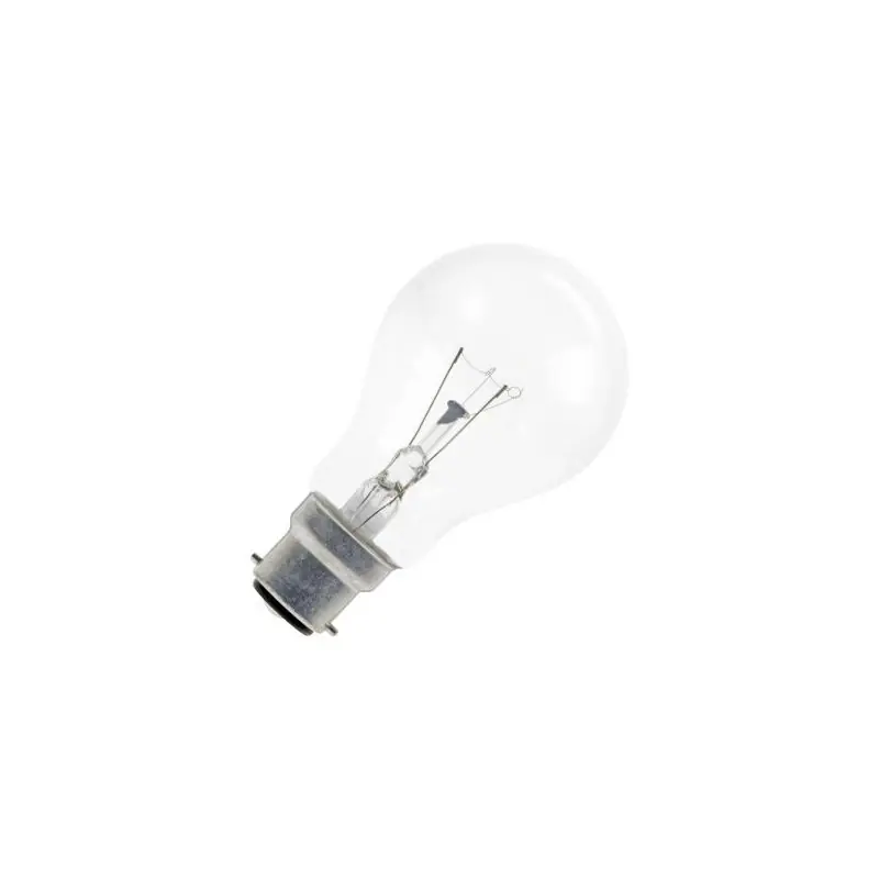 Barato Bombilla | Bayoneta B22d | Lámpara estándar | Transparente | 60mm | 40W