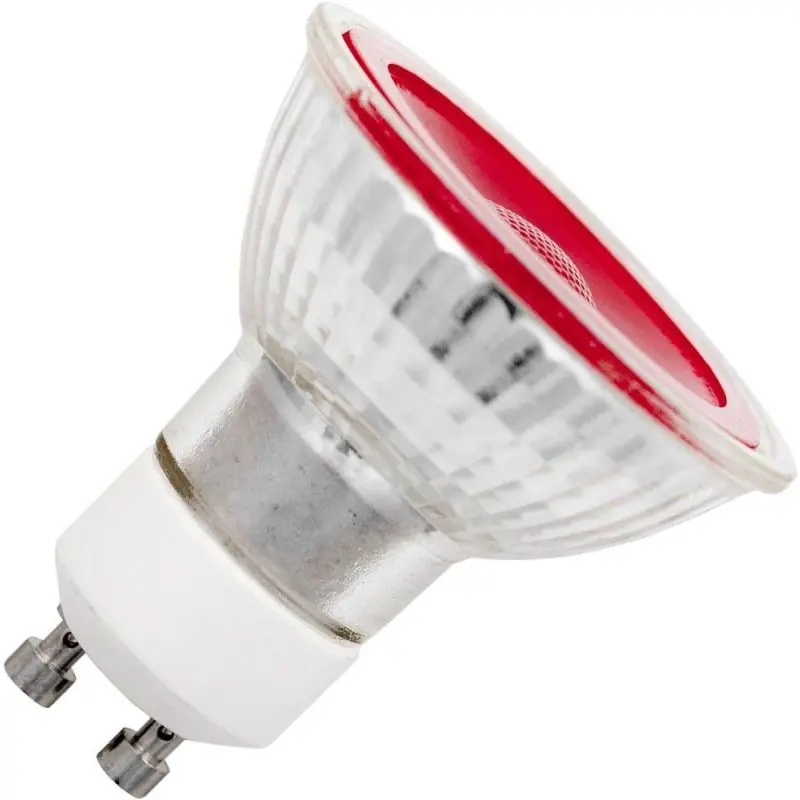 SPL | Bombilla LED GU10 Spot Rojo 50mm 5W Marca Reconocida