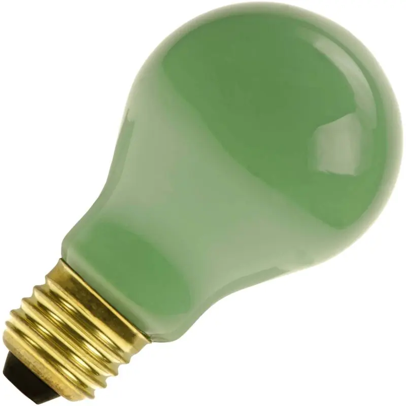 Bombilla | Casquillo grande E27 | Lámpara estándar | Verde | 60mm | 25W Más Vendido