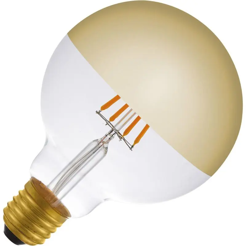 Novedad Lighto | Filamento LED | Casquillo grande E27 | Globelamp | Oro | 95mm | 4W