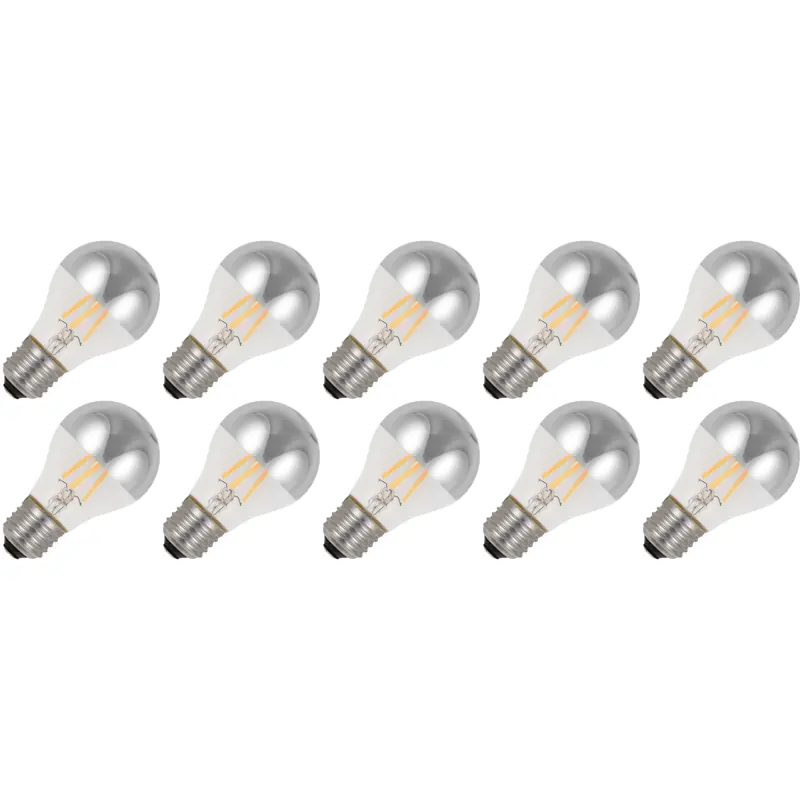Lighto | Filamento LED | Casquillo grande E27 | Lámpara estándar | Transparente | 60mm | 4W | 10 piezas Solo Hoy