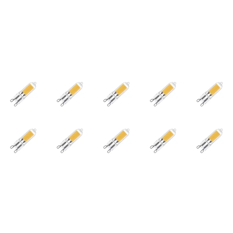 Más Vendido Lighto | Bombilla LED | Empalme G9 | Bombilla enchufable | Transparente | 14mm | 2W | 10 piezas