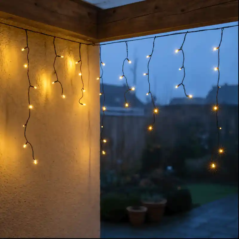 Ocasión Especial Lighto | Luces de Navidad | Alargador | Luces de carámbano | IP44 | Apto para interior y exterior | 240 luces LED | 8 metros de cable