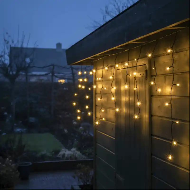 Venta Final Lighto | Luces de Navidad | Luces de carámbano | IP44 | Apto para interior y exterior | 8-Funciones | 120 luces LED | 4-metros de cable