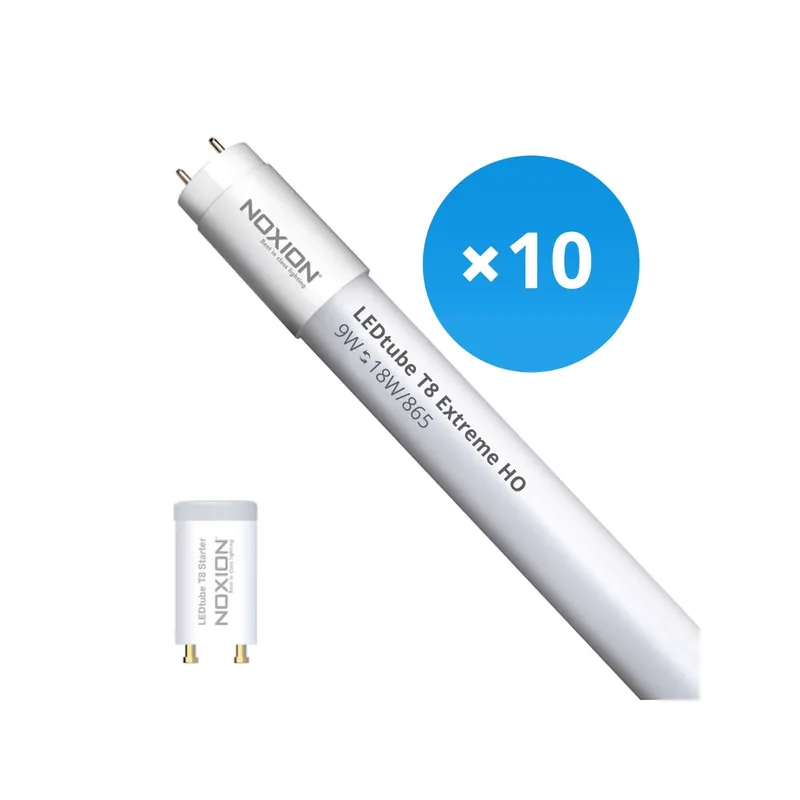 Precio De Fábrica Multipack 10x Noxion Avant Tubo LED T8 Extreme (EM Mains) High Output 9W 1150lm - 865 Luz De Día | 60cm - Reemplazo 18W
