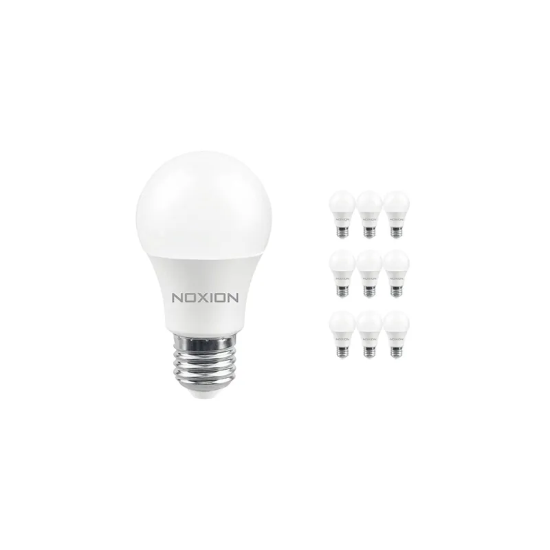 Multipack 10x Noxion Lucent Classic LED E27 Pera Mate 8.5W 806lm - 840 Blanco Frio | Reemplazo 60W Oferta Limitada