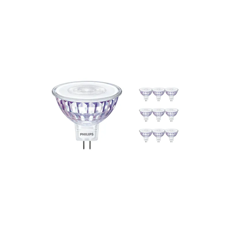 Disponible Ahora Multipack 10x Philips Master Value LED Foco GU5.3 MR16 7W 621lm 36D - 827 Luz muy Cálida | Regulable - Reemplazo 50W