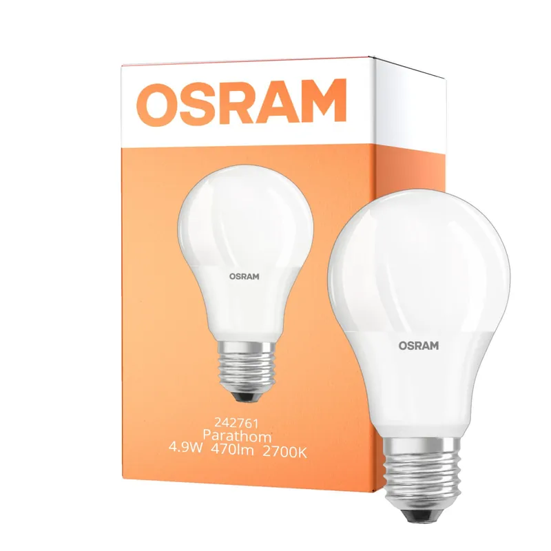 Comprar En Línea Osram Parathom Classic LED E27 Pera Mate 4.9W 470lm - 827 Luz muy Cálida | Reemplazo 40W