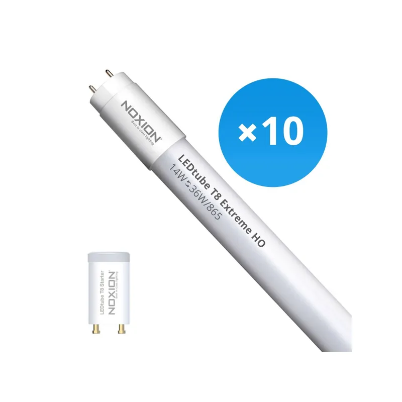 Solo Hoy Multipack 10x Noxion Avant Tubo LED T8 Extreme (EM Mains) High Output 14W 2100lm - 865 Luz De Día | 120cm - Reemplazo 36W
