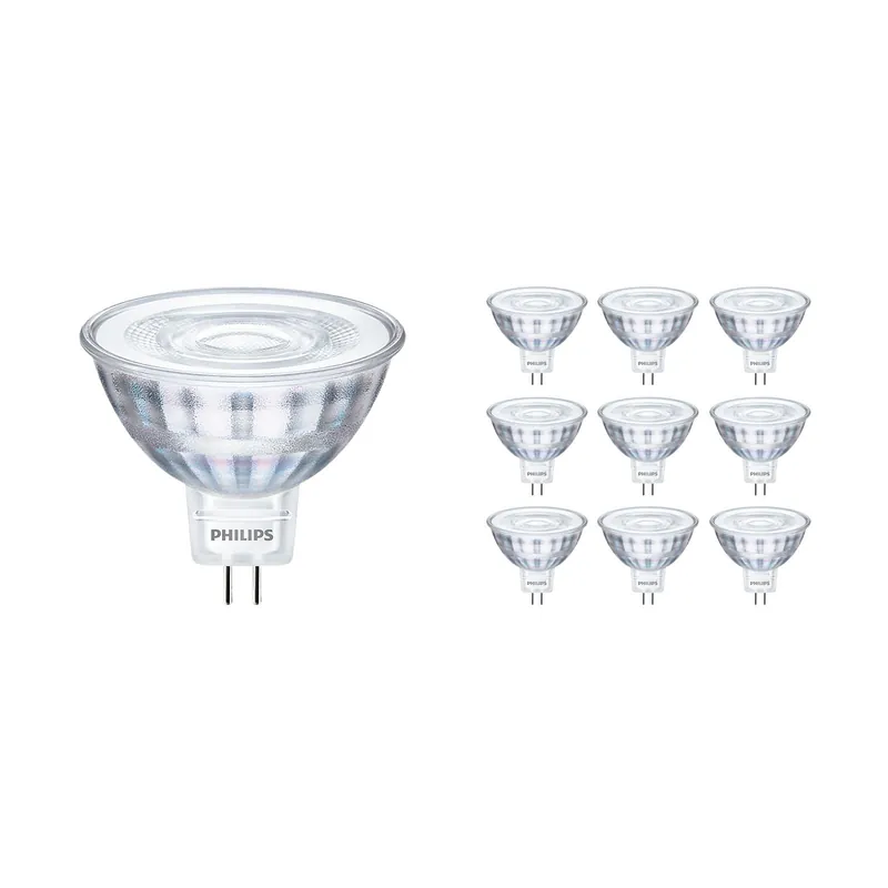 Multipack 10x Philips Corepro LED Foco GU5.3 MR16 4.4W 345lm 36D - 827 Luz muy Cálida | Reemplazo 35W Ocasión Especial